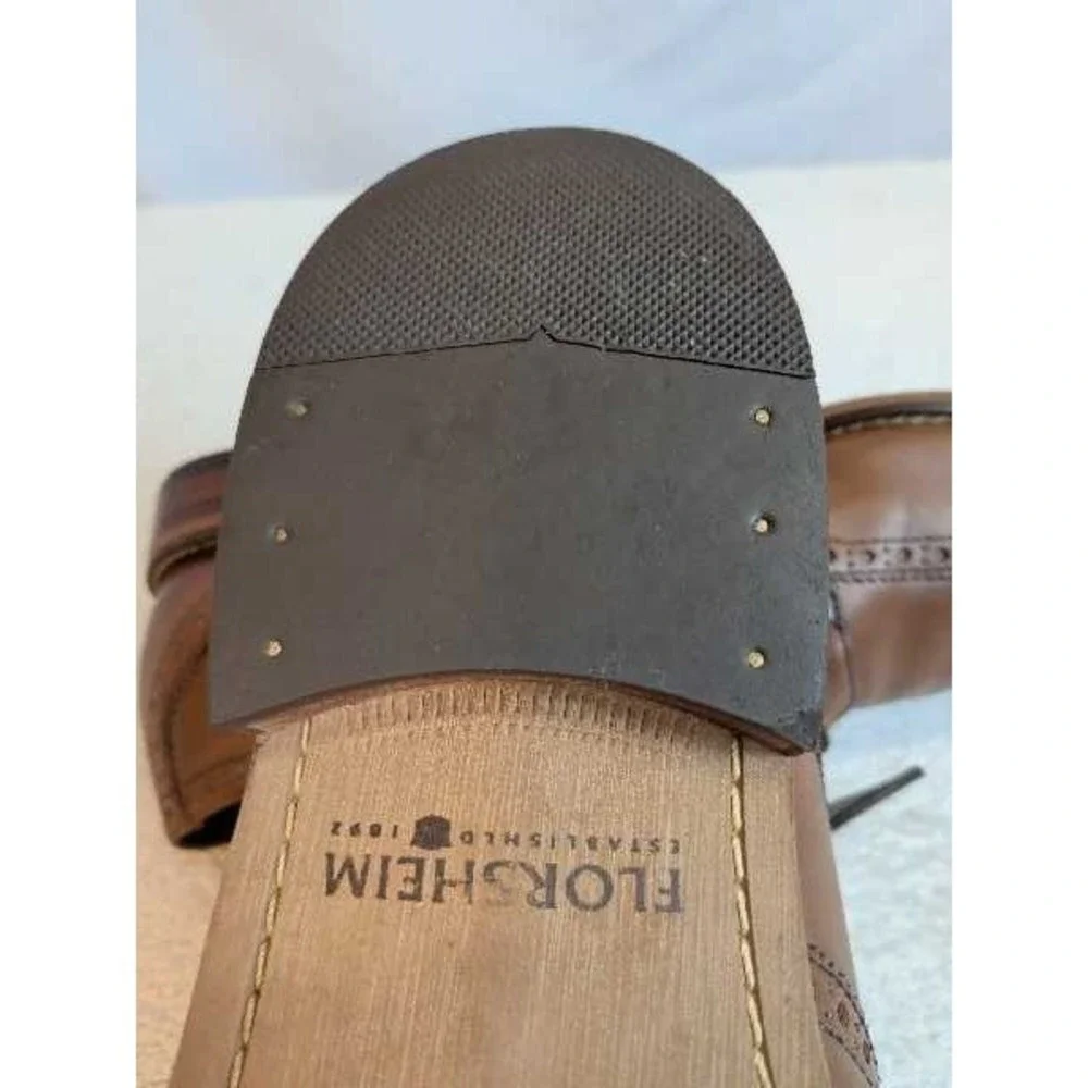 Florsheim 14137 Wingtip Oxford Shoes Mens Sz 12D‎ Leather Brown Dress
